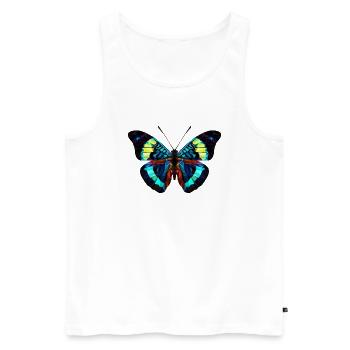 Butterfly - Men's Premium Organic Tank Top - white - Front - Michal (187cm)