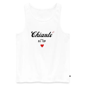 chiante au top idée cadeau - Débardeur bio Premium Homme - blanc - Devant - Michal (187cm)