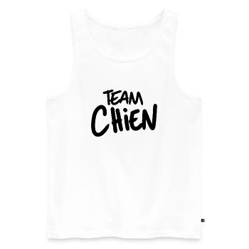 team chien - Débardeur bio Premium Homme - blanc - Devant - Michal (187cm)