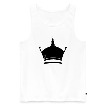 Crown Symbol King and Queen Love Vector 5 - Men's Premium Organic Tank Top - white - Front - AI Model Male 178 light (178cm)