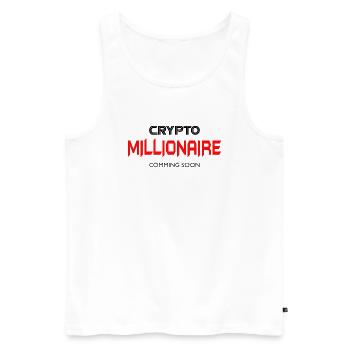 Bitcoin Trading Crypto Stocks - Débardeur bio Premium Homme - blanc - Devant - Michal (187cm)