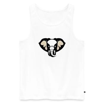Little Elephant Cartoon Cute Adventure 15 - Men's Premium Organic Tank Top - white - Front - Michal (187cm)