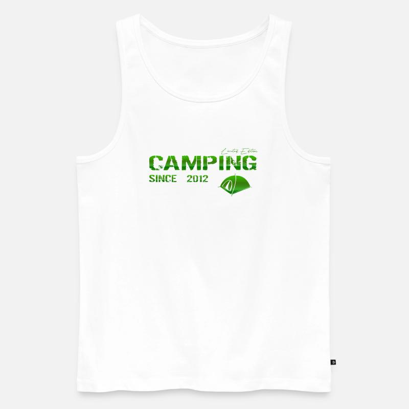 Camping 2012 Geschenk - Männer Premium Bio Tank Top - Weiß