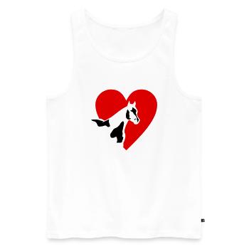 Paint Horse - Männer Premium Bio Tank Top - Weiß - Vorne - AI Model Male 178 light (178cm)