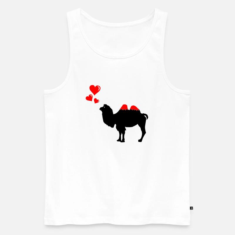 verliebtes kamel - Männer Premium Bio Tank Top - Weiß