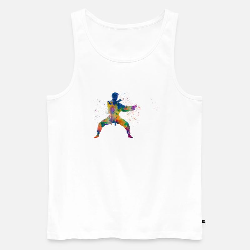 Karate-Kampfkunst - Männer Premium Bio Tank Top - Weiß