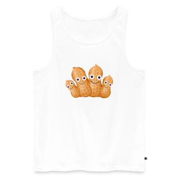 nüsse,nuss,familie,familie,erdnüsse,erdnuss - Männer Premium Bio Tank Top - Weiß - Vorne - Michal (187cm)