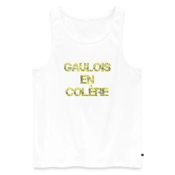Gaulois en colère - Débardeur bio Premium Homme - blanc - Devant - Michal (187cm)