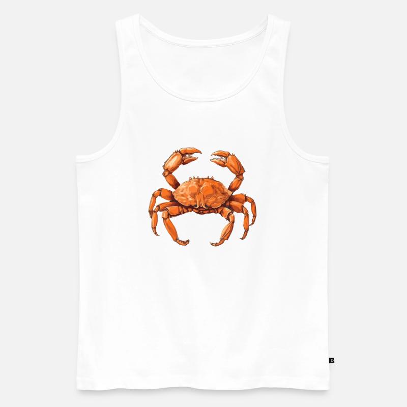 Die Krabbe - Männer Premium Bio Tank Top - Weiß