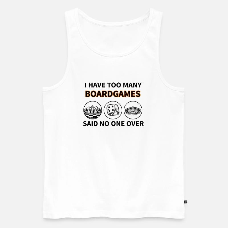 Boardgame Chess Backgammon Game Night - Men's Premium Organic Tank Top - white