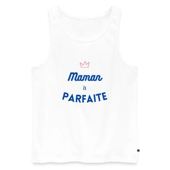 Maman is parfaite - Débardeur bio Premium Homme - blanc - Devant - Michal (187cm)