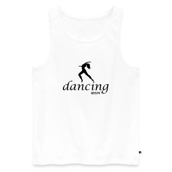 Danse Musique de danse - Débardeur bio Premium Homme - blanc - Devant - AI Model Male 178 light (178cm)