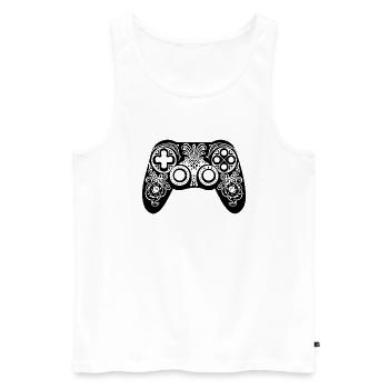 Controller Gaming Video Games Gamepad - Men's Premium Organic Tank Top - white - Front - Michal (187cm)