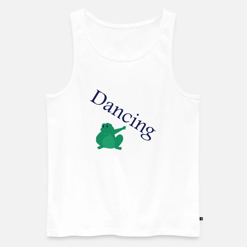 Dancing Dance Music - Männer Premium Bio Tank Top - Weiß
