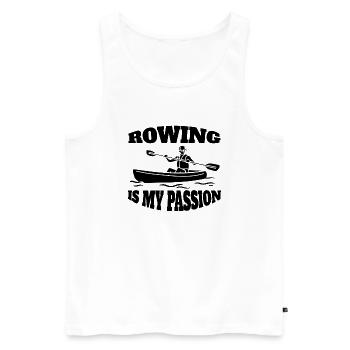 Ruderer Ruderteam Rudern Ruderverein Rudersport - Männer Premium Bio Tank Top - Weiß - Vorne - Michal (187cm)