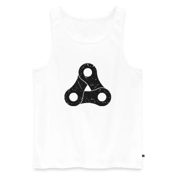 Bicycle chain - Men's Premium Organic Tank Top - white - Front - AI Model Male 178 light (178cm)