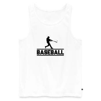 Baseball 01 - Débardeur bio Premium Homme - blanc - Devant - AI Model Male 178 light (178cm)