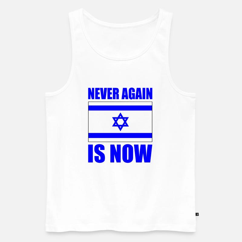 Never again is now - Männer Premium Bio Tank Top - Weiß