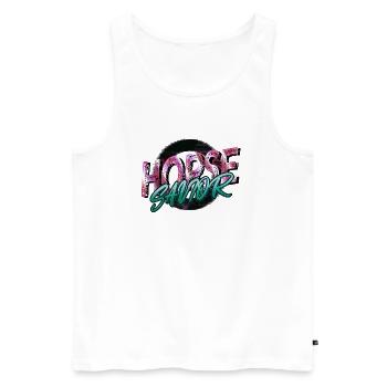 present idea deer quarter horse gift geek - Men's Premium Organic Tank Top - white - Front - AI Model Male 178 light (178cm)