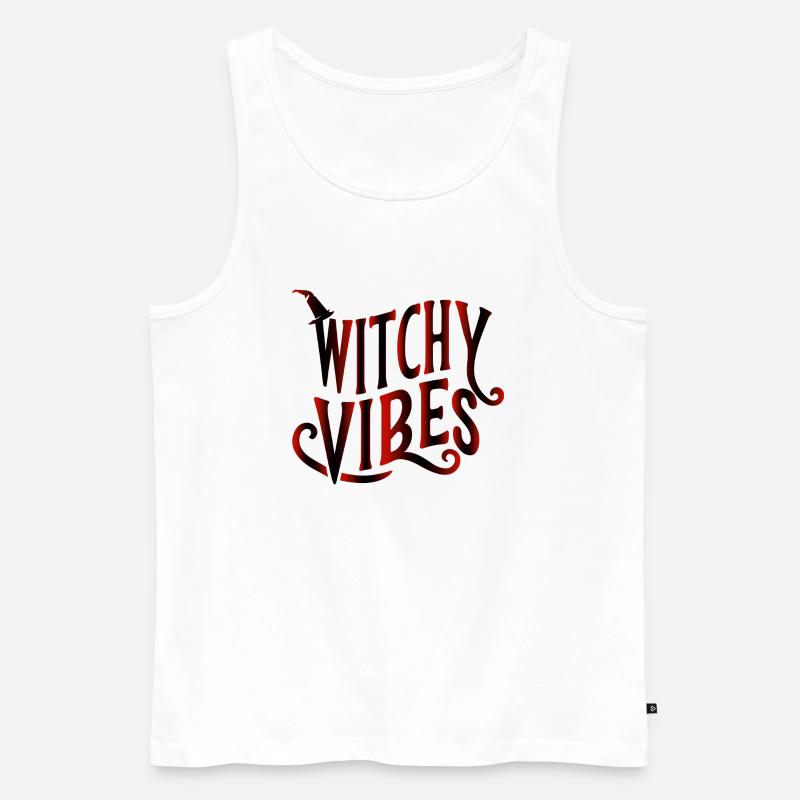 HEXENHAFTE VIBES - Männer Premium Bio Tank Top - Weiß