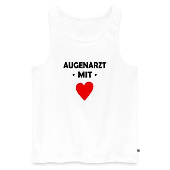 Augenarzt mit Herz - Männer Premium Bio Tank Top - Weiß - Vorne - Michal (187cm)
