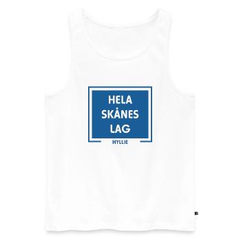 Das gesamte Skåne-Team Hyllie Malmö - Männer Premium Bio Tank Top - Weiß - Vorne - AI Model Male 178 light (178cm)