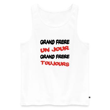 BIG BROTHER - Men's Premium Organic Tank Top - white - Front - Michal (187cm)