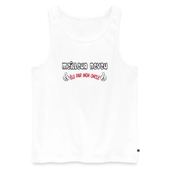 BESTER Neffe - Männer Premium Bio Tank Top - Weiß - Vorne - Michal (187cm)