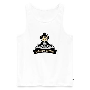 duck party crew - Männer Premium Bio Tank Top - Weiß - Vorne - Michal (187cm)