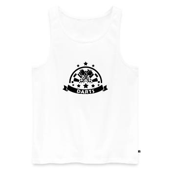 darts 001 - Männer Premium Bio Tank Top - Weiß - Vorne - AI Model Male 178 light (178cm)