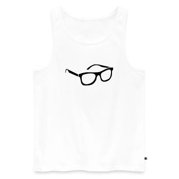 lunettes de soleil - Débardeur bio Premium Homme - blanc - Devant - AI Model Male 178 light (178cm)