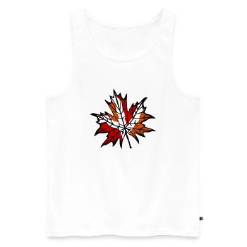 Autumn Leaf 1 - Men's Premium Organic Tank Top - white - Front - Michal (187cm)