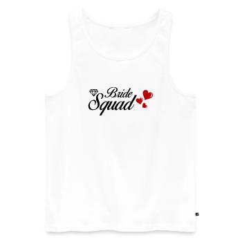 bride squad - Männer Premium Bio Tank Top - Weiß - Vorne - AI Model Male 178 light (178cm)