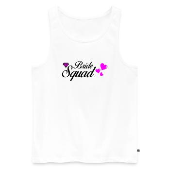 bride squad 02 - Männer Premium Bio Tank Top - Weiß - Vorne - AI Model Male 178 light (178cm)