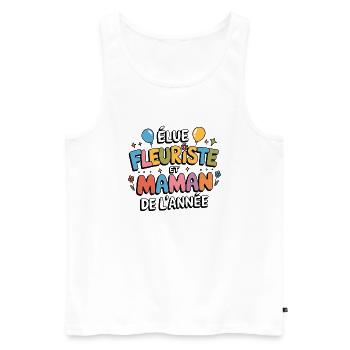 Elu fleuriste et maman de l'année - Débardeur bio Premium Homme - blanc - Devant - Michal (187cm)