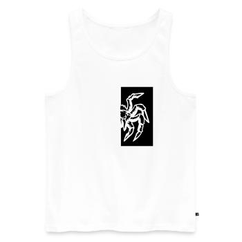 spinne spider - Männer Premium Bio Tank Top - Weiß - Vorne - AI Model Male 178 light (178cm)