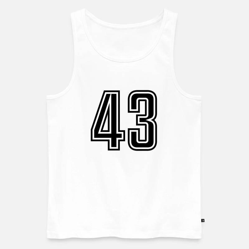 43 - Männer Premium Bio Tank Top - Weiß