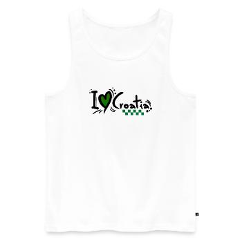croatia hrvatska croatia hrv hr adria tourism sea - Men's Premium Organic Tank Top - white - Front - Michal (187cm)