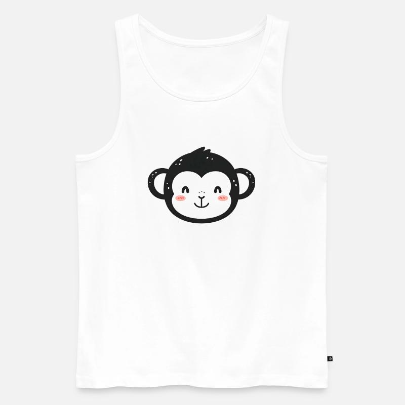 Gorilla - Männer Premium Bio Tank Top - Weiß