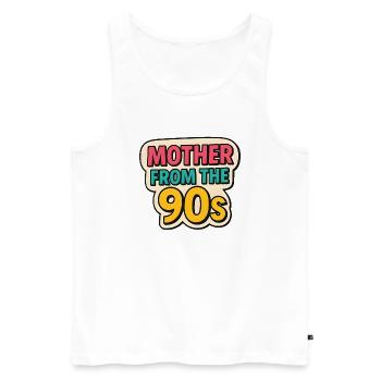 Mother from the 90s - Retro Mother's Day Graffiti - Men's Premium Organic Tank Top - white - Front - Michal (187cm)