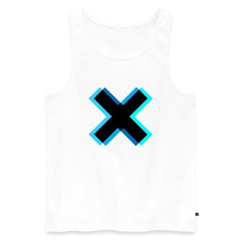 Urban: Nach oben - Männer Premium Bio Tank Top - Weiß - Vorne - AI Model Male 178 light (178cm)