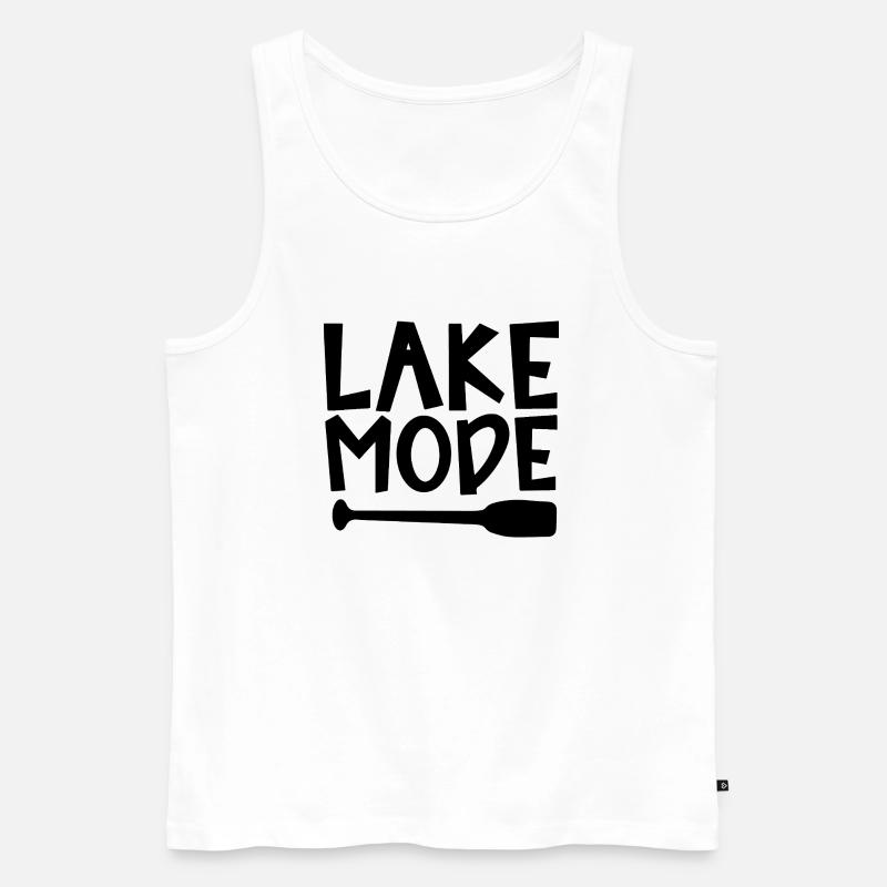 Lake Mode Adventure PaddleMotivation Design - Men's Premium Organic Tank Top - white