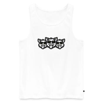 Party Sow Pigs - Men's Premium Organic Tank Top - white - Front - AI Model Male 178 light (178cm)