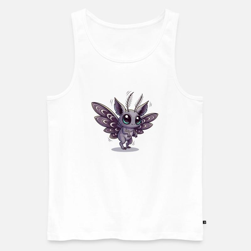 kryptider Mottenmann - Männer Premium Bio Tank Top - Weiß