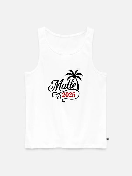 Malle 2025 Palm Tree - Men's Premium Organic Tank Top - white