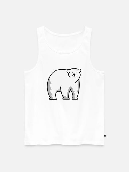 Eisbär - Männer Premium Bio Tank Top - Weiß
