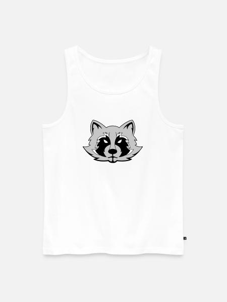 Waschbär - Männer Premium Bio Tank Top - Weiß