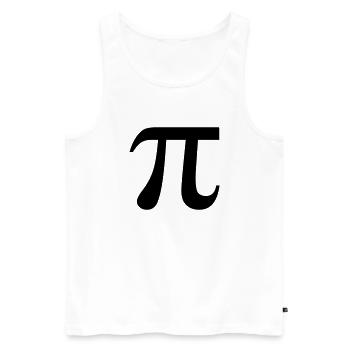 PI - Männer Premium Bio Tank Top - Weiß - Vorne - AI Model Male 178 light (178cm)