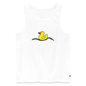 Ente gut alles gut - Männer Premium Bio Tank Top - Weiß - Vorne - Michal (187cm)