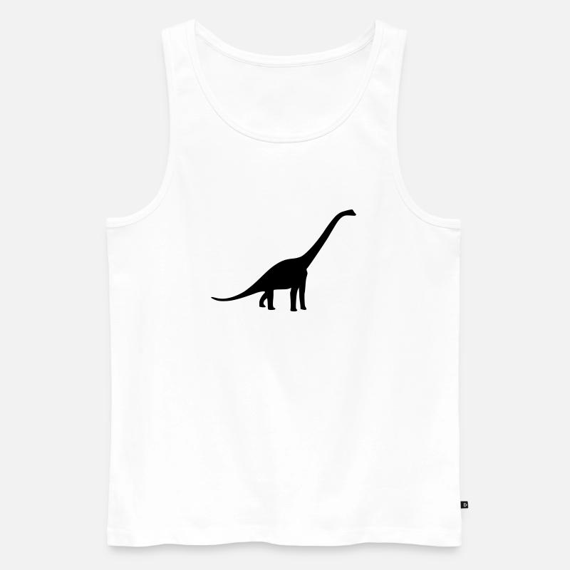 Dinosaurier - Dino - Männer Premium Bio Tank Top - Weiß